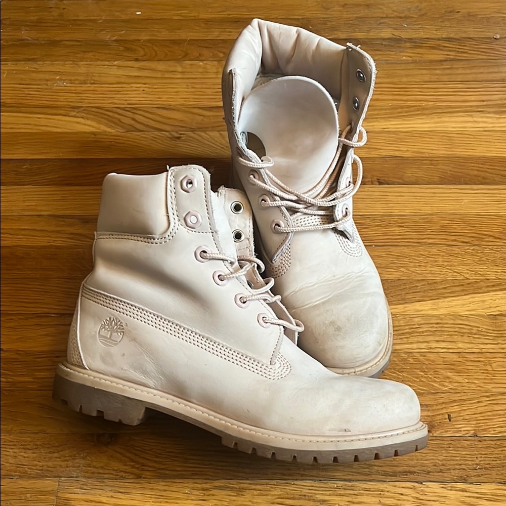 Timberland pale pinkish Leather Boots